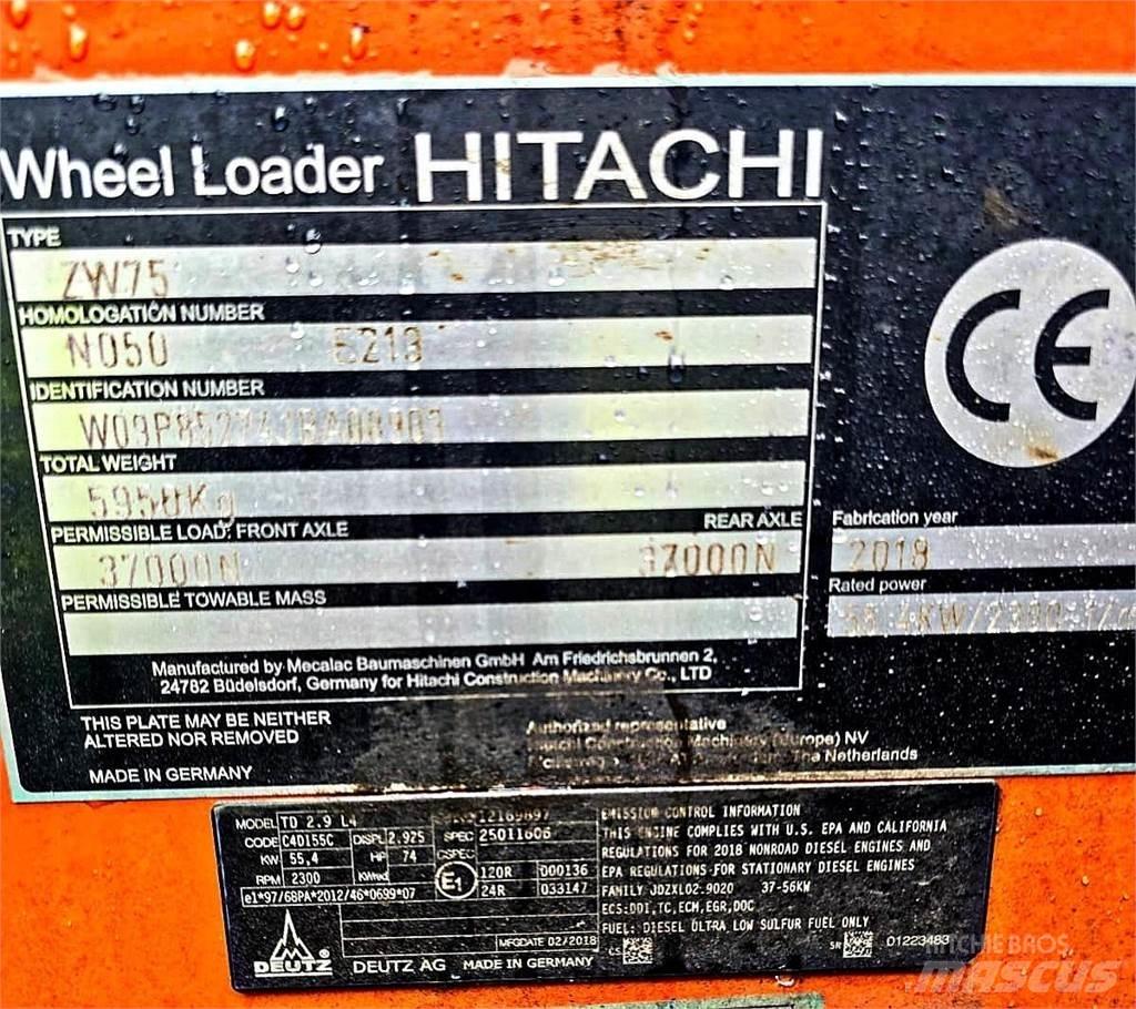 Hitachi ZW75 Minilæsser - knækstyret