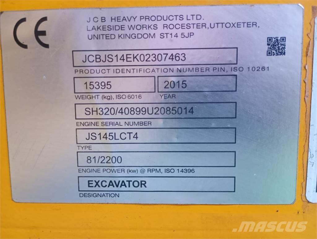 JCB JS 145 Gravemaskiner på larvebånd