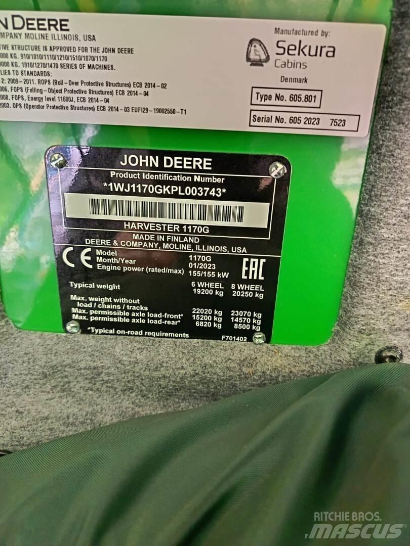 John Deere 1170G Skovningsmaskiner