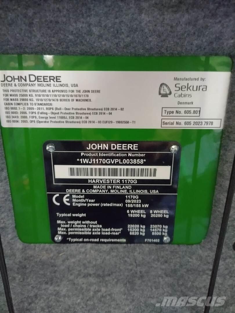 John Deere 1170G Skovningsmaskiner