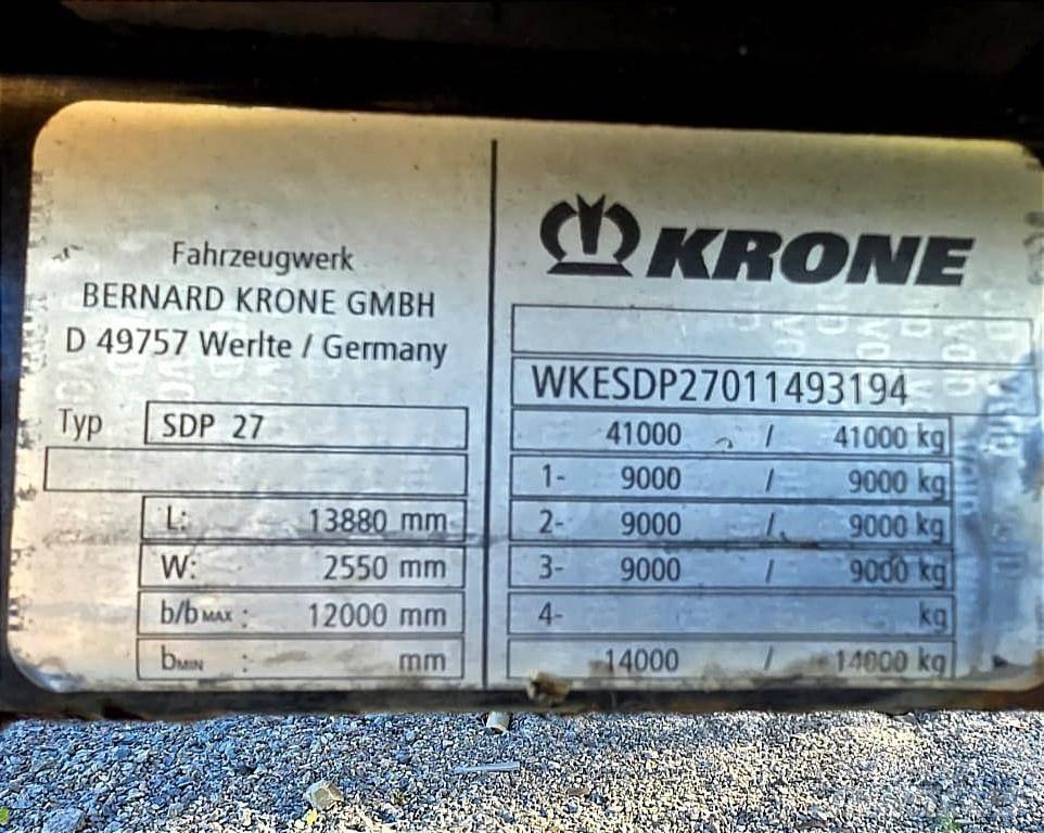 Krone SDP 27 Semi-trailer med Gardinsider