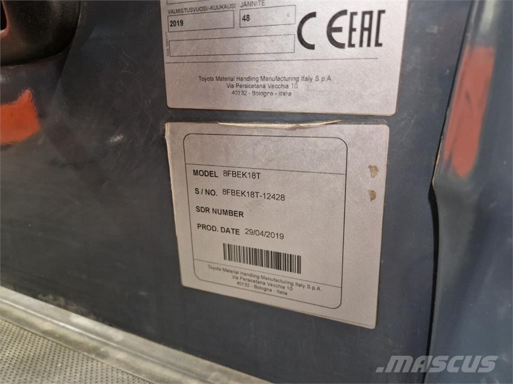 Toyota 8FBEK18T El gaffeltrucks