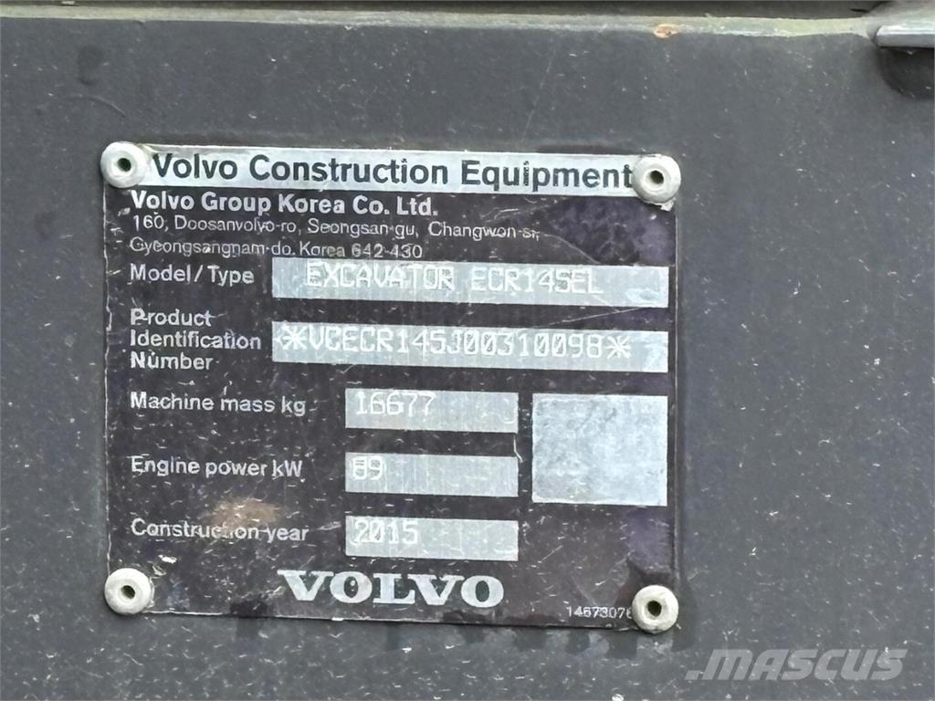 Volvo ECR 145 EL Gravemaskiner på larvebånd