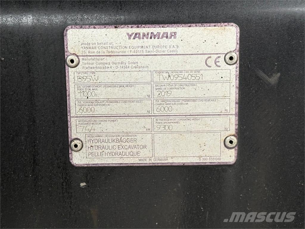Yanmar B 95 W Gravemaskiner på hjul