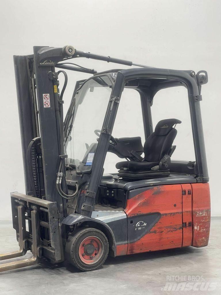 Linde E16-02-386 El gaffeltrucks