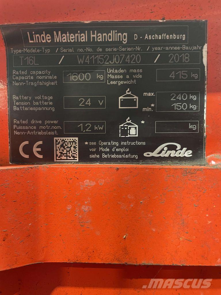 Linde T16L-1152 El-palleløftere