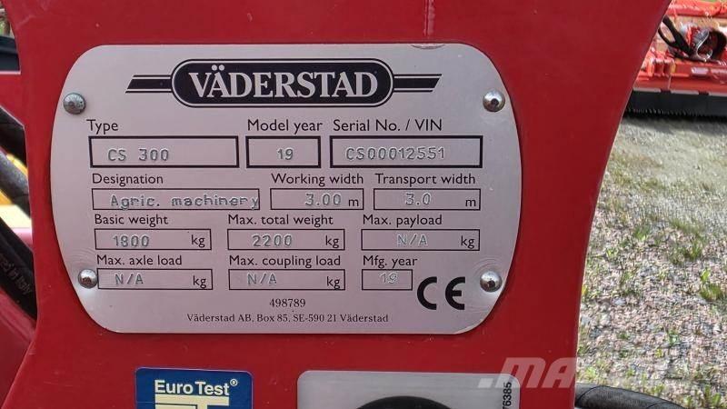 Väderstad Cultus 300 Andre jordbearbejdningsmaskiner og andet tilbehør