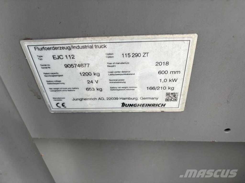 Jungheinrich EJC 112 Gaffelstabler med gående fører