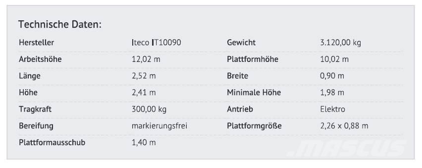 Iteco IT10090 Saxlifte