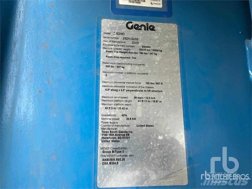 Genie Z62-40 Bomlifte med knækarm