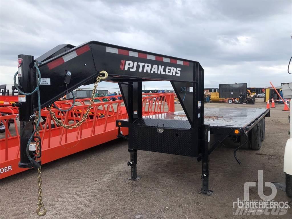 PJ 3D302 Semi-trailer med lad/flatbed