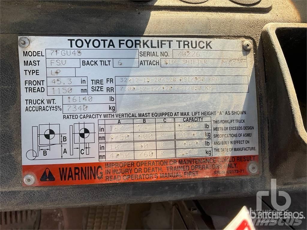 Toyota 7FGU45 Diesel gaffeltrucks