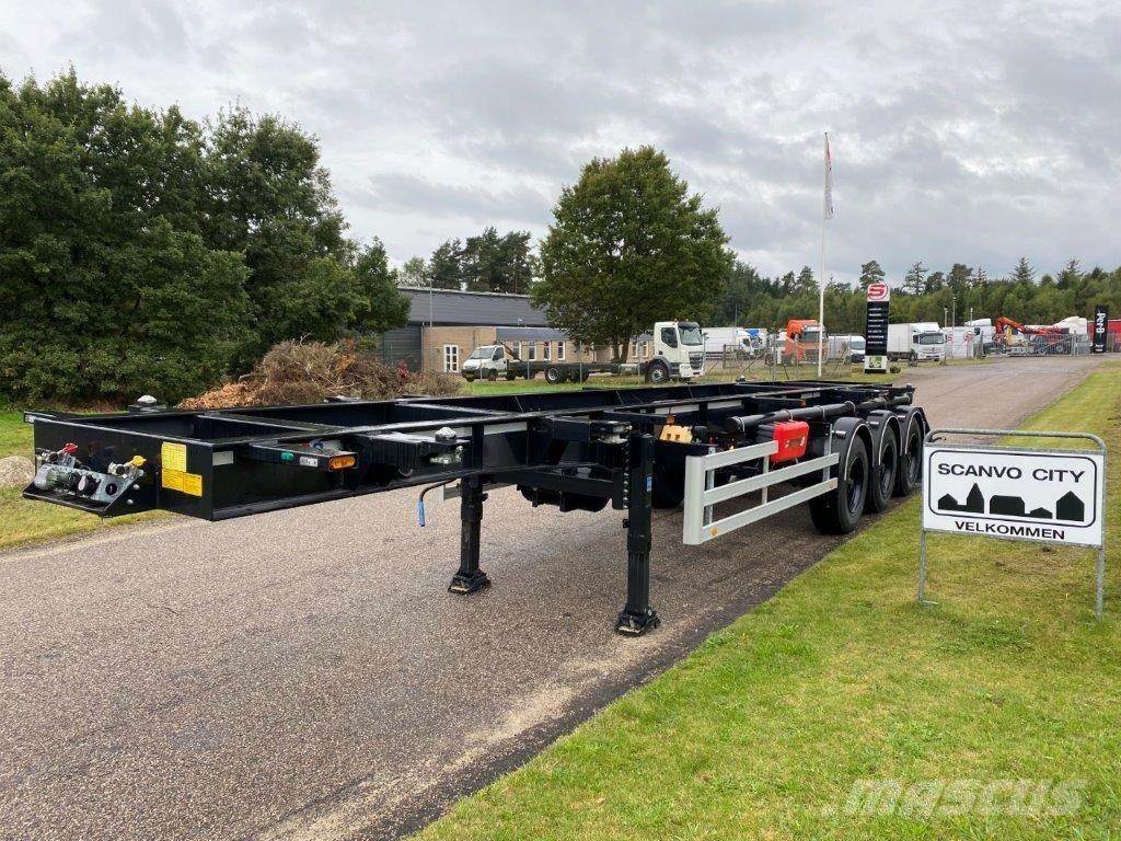 HRD 3-aks 20 + 30 ADR Semi-trailer med containerramme