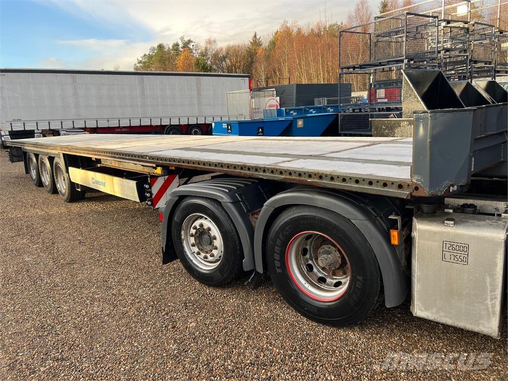 Krone 13,6 mtr Semi-trailer med lad/flatbed