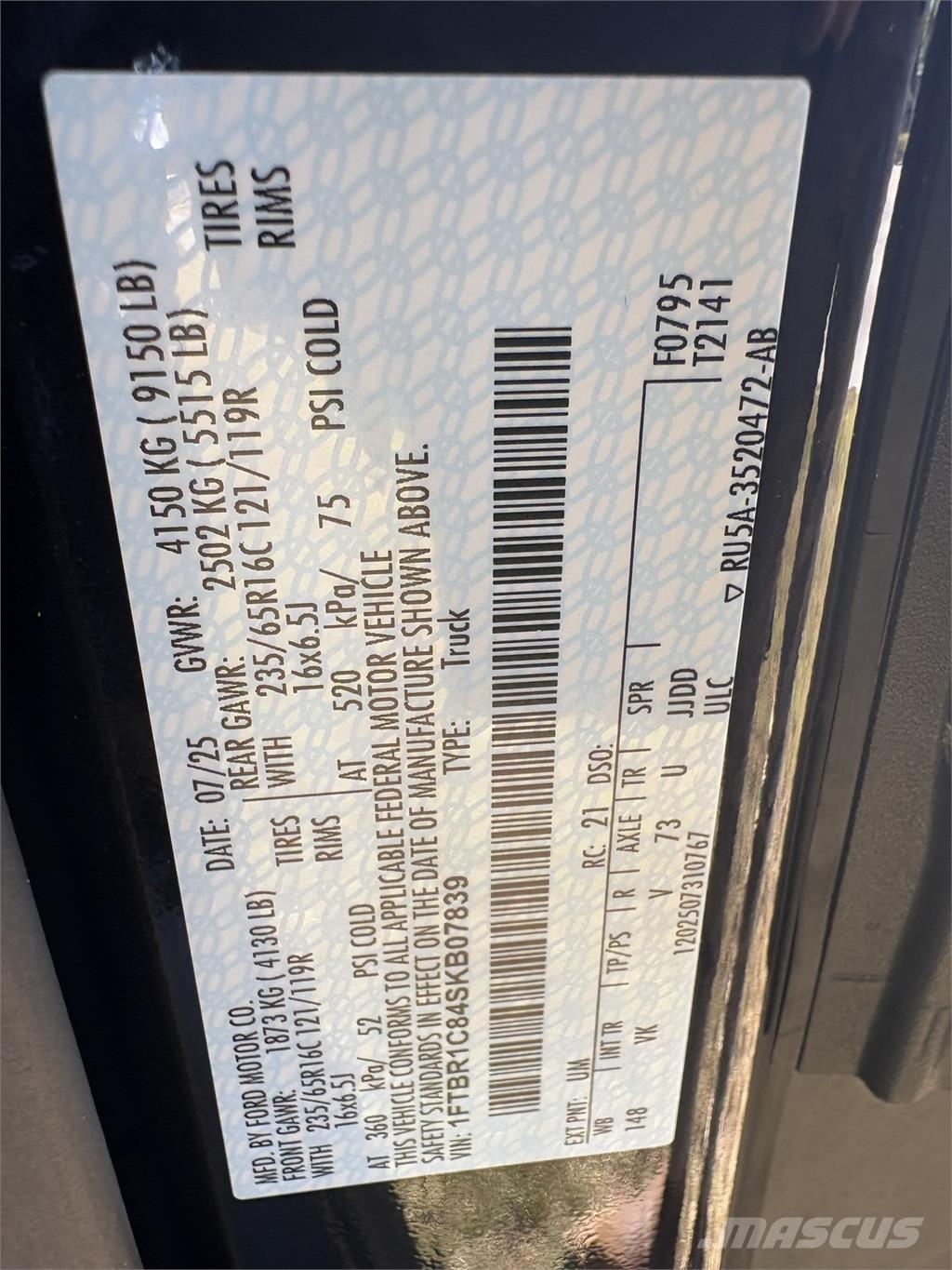 FRD 250 TRANS Fast kasse