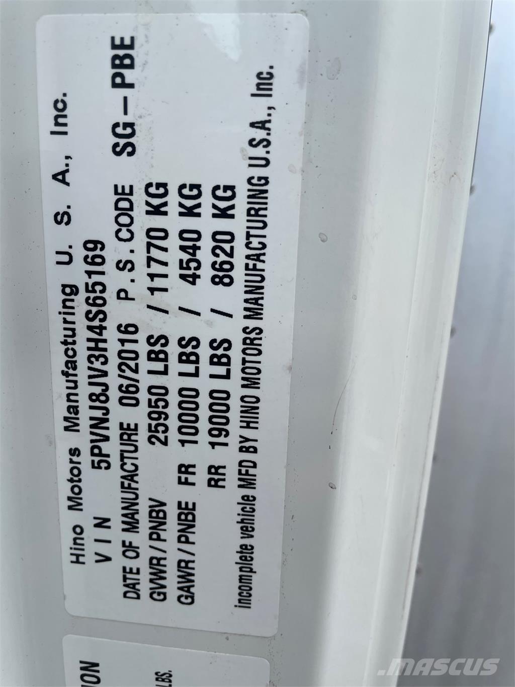 Hino 268A Fast kasse