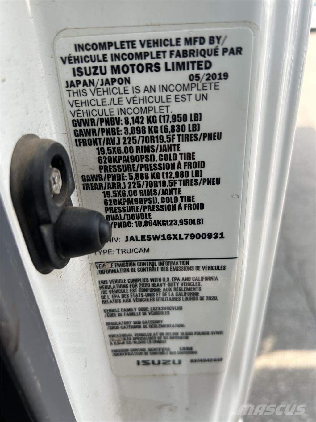 Isuzu NQR Lastbiler med tip