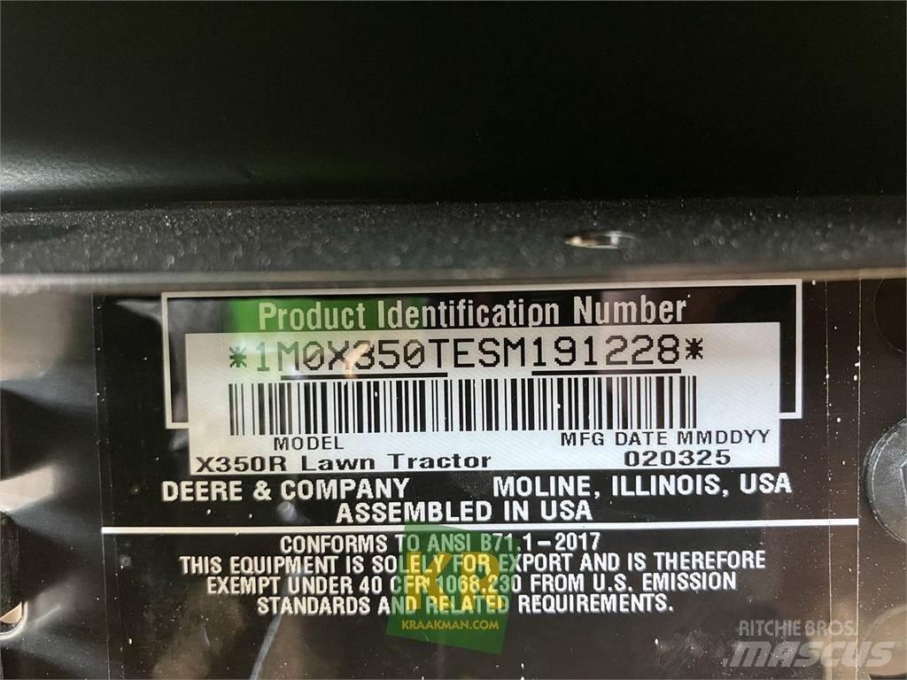 John Deere X350R Traktorklippere