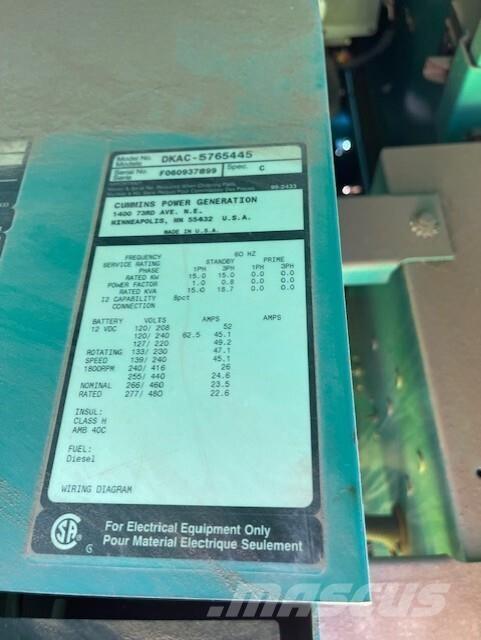 Onan 15kW Dieselgeneratorer
