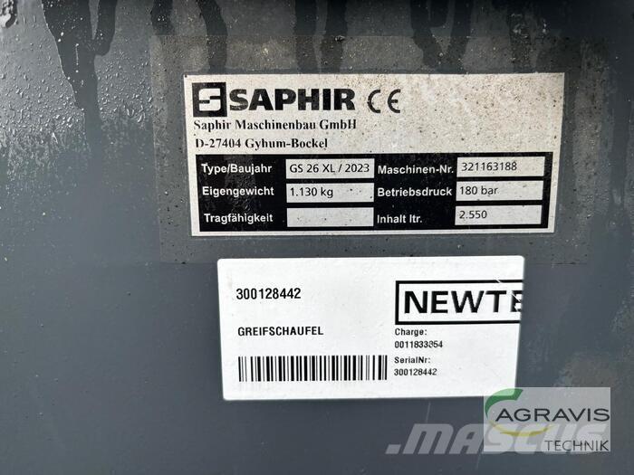 Saphir GREIFSCHAUFEL Andre staldmaskiner