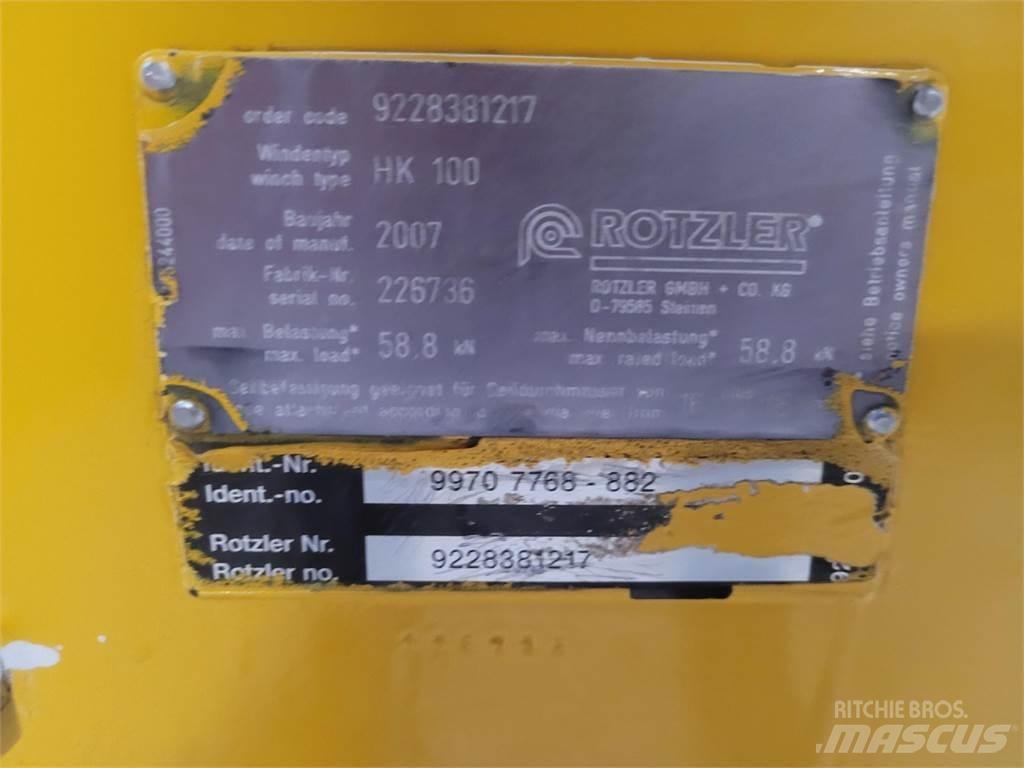 Faun HK 100 winch Krandele og udstyr