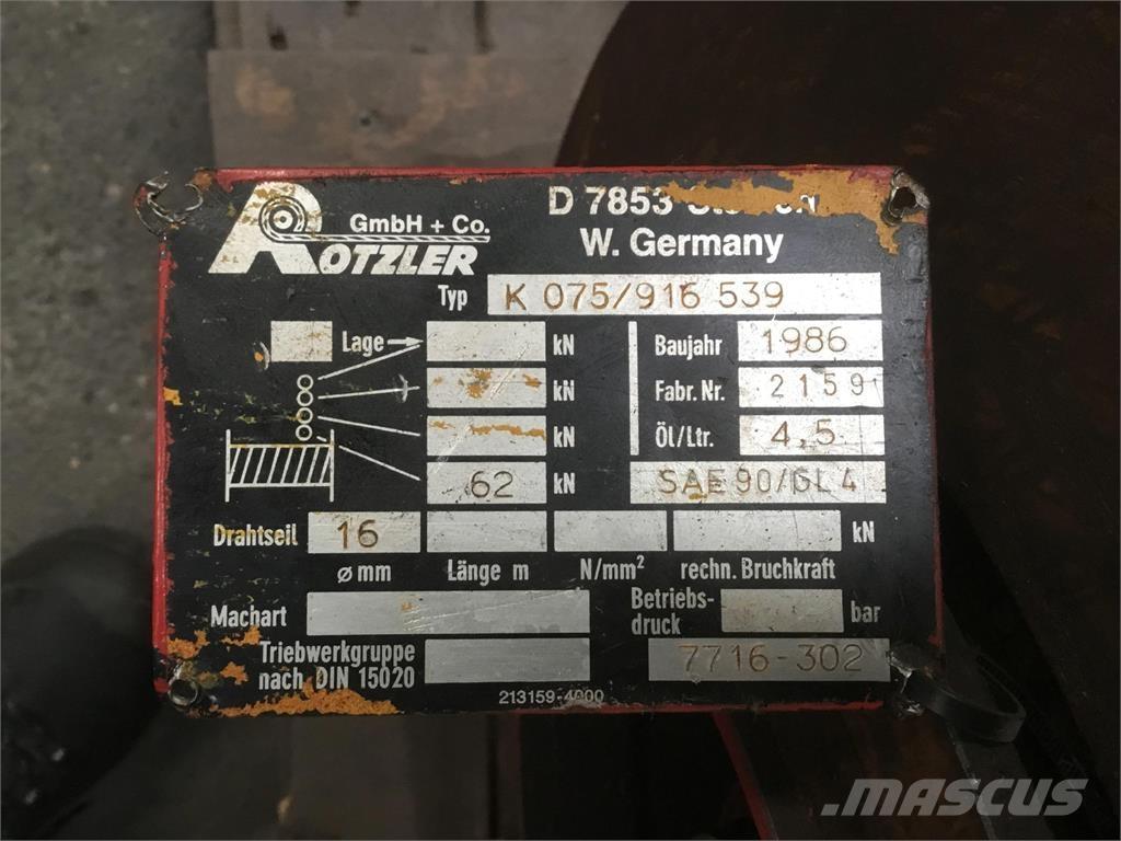Faun RTF 30 winch Krandele og udstyr