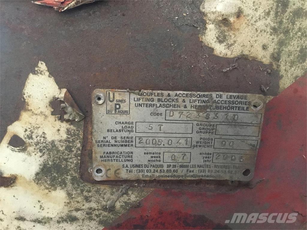  Hookblock 5ton Krandele og udstyr