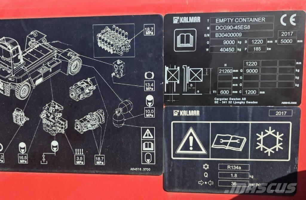 Kalmar DCG90-45ES8 Gaffeltruck til containerhåndtering