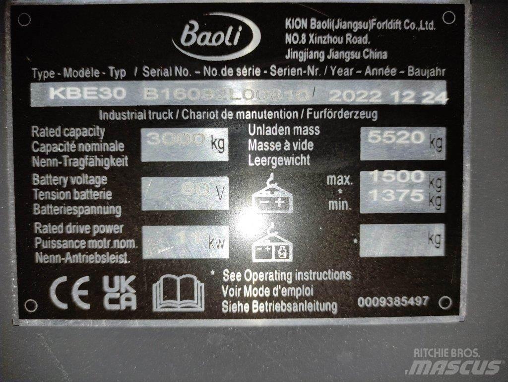 Baoli KBE30 El gaffeltrucks