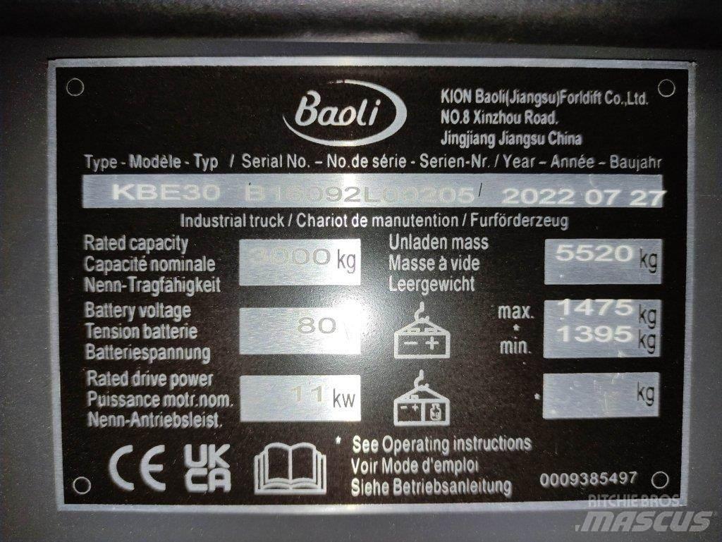 Baoli KBE30 El gaffeltrucks