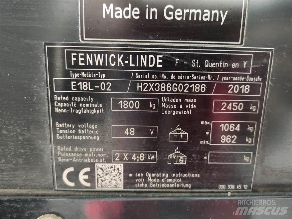 Linde E18L-02-386 El gaffeltrucks