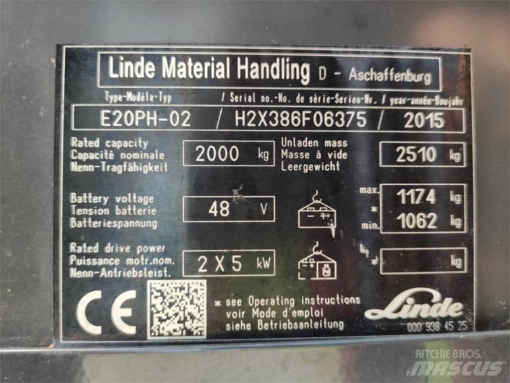 Linde E20-PH-02 El gaffeltrucks