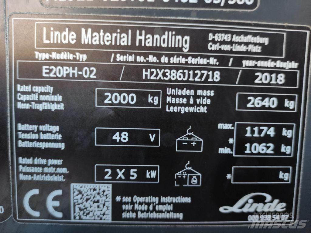 Linde E20P-02-386 EVO El gaffeltrucks