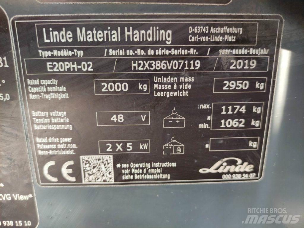 Linde E20PH-02-386 EVO El gaffeltrucks