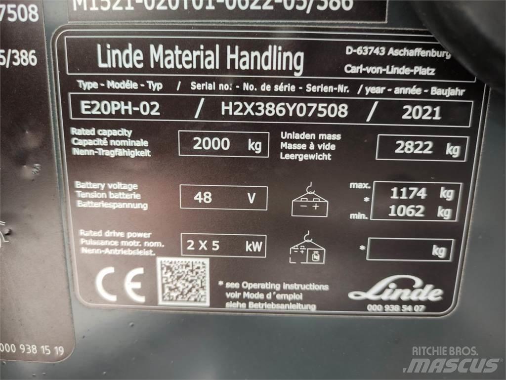 Linde E20PH-02-386-EVO El gaffeltrucks