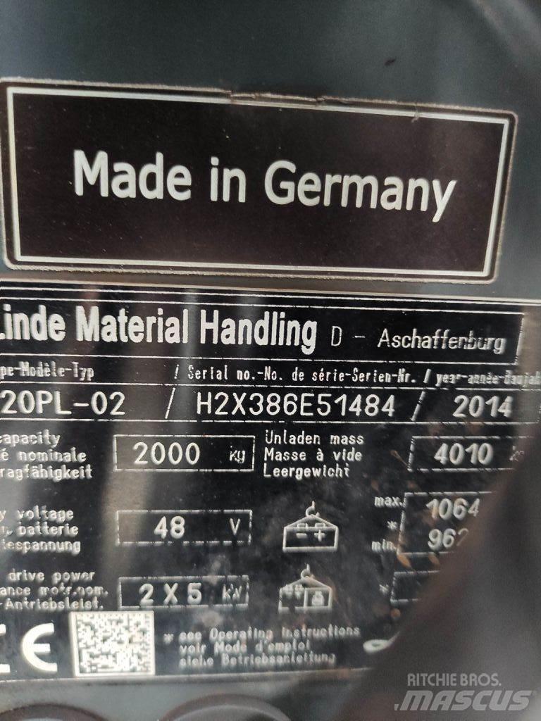 Linde E20PL-02-386 EVO El gaffeltrucks