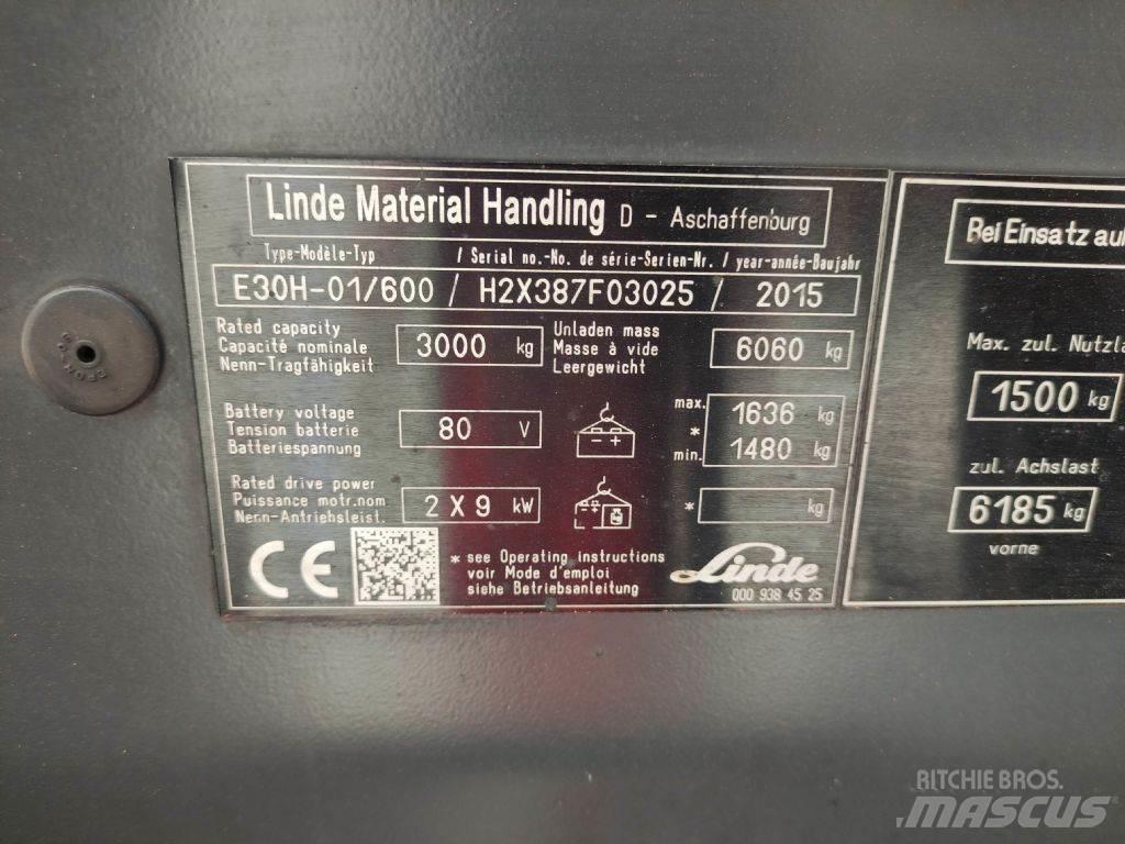 Linde E30H-01-600-387 El gaffeltrucks