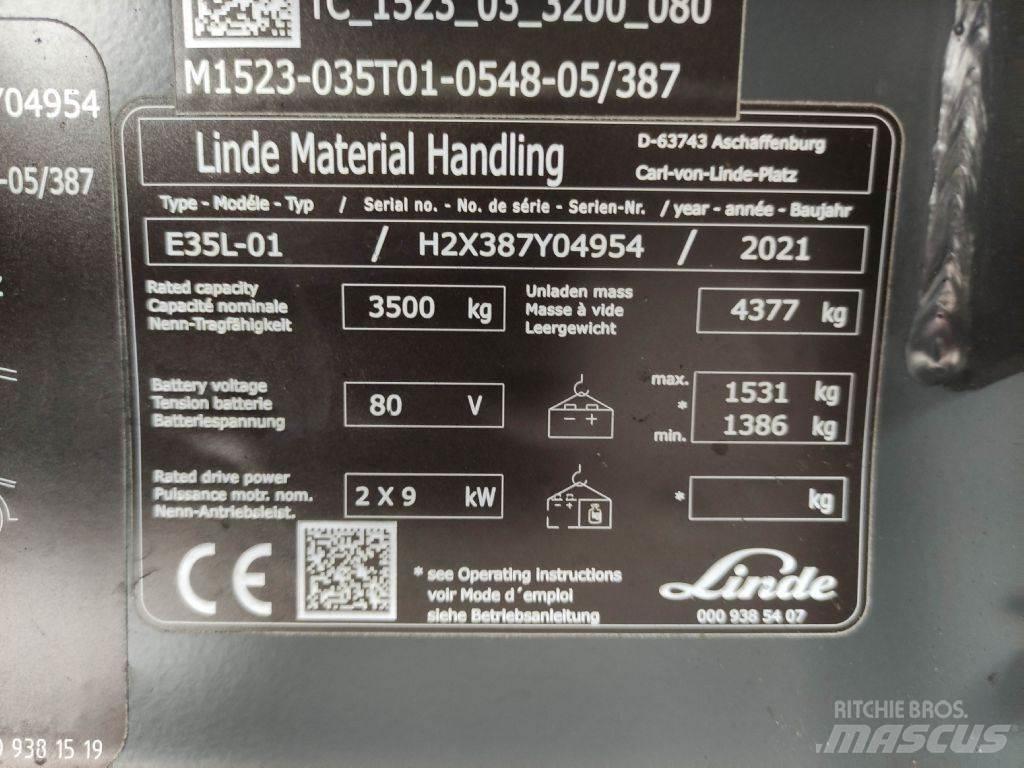 Linde E35L-01-387 El gaffeltrucks