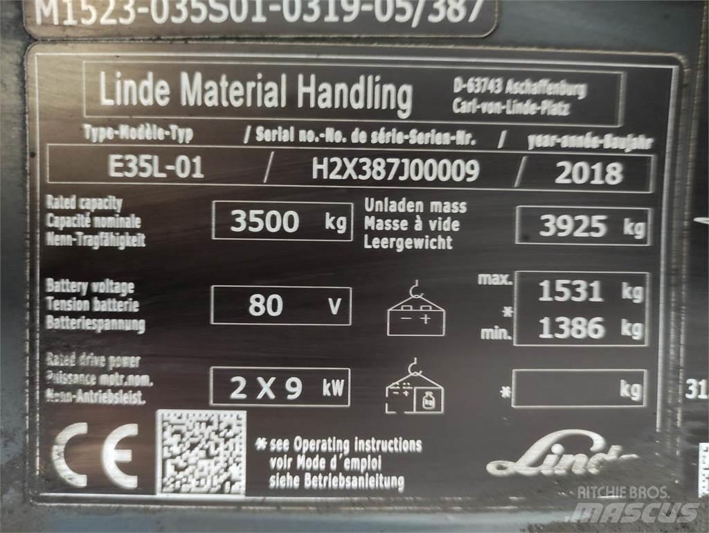 Linde E35L-01-387 El gaffeltrucks
