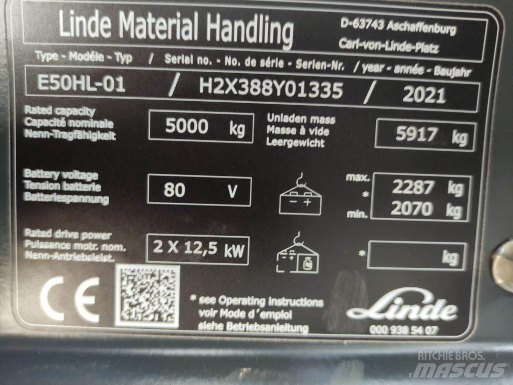 Linde E50HL-01-388 El gaffeltrucks