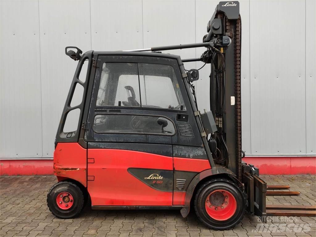Linde E50HL-01-388 El gaffeltrucks