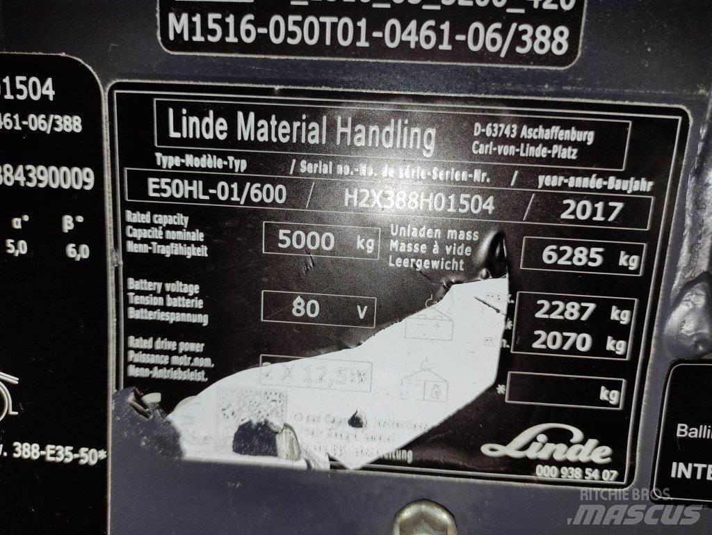 Linde E50HL-01/600-388 El gaffeltrucks