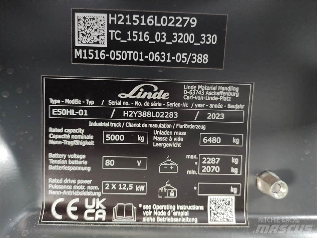 Linde E50HL-388 El gaffeltrucks