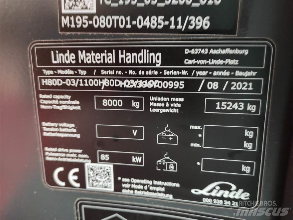 Linde H80D-1100-03-396 Diesel gaffeltrucks