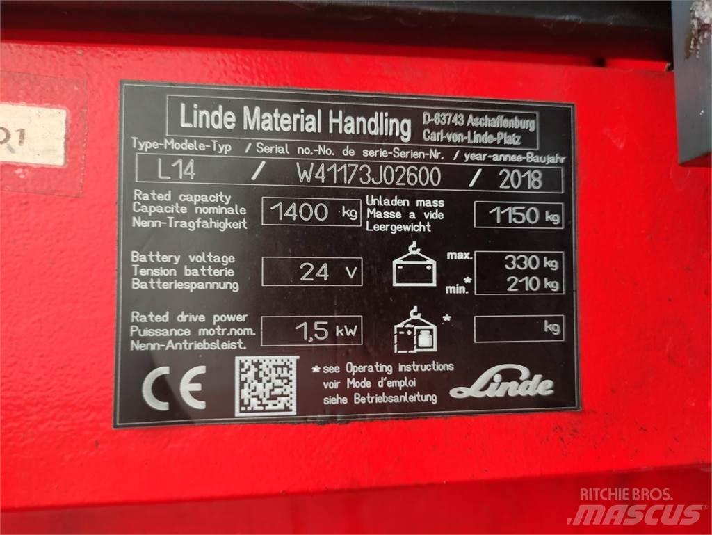 Linde L14-1173 Gaffelstabler med gående fører