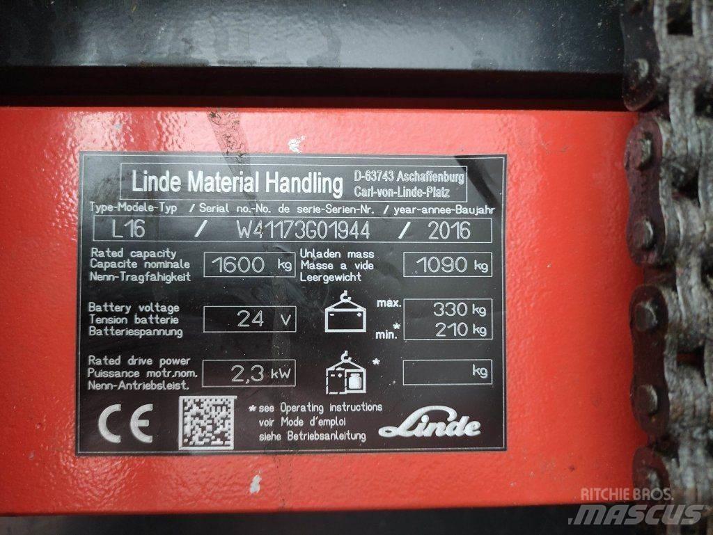 Linde L16i-1173 Gaffelstabler med gående fører