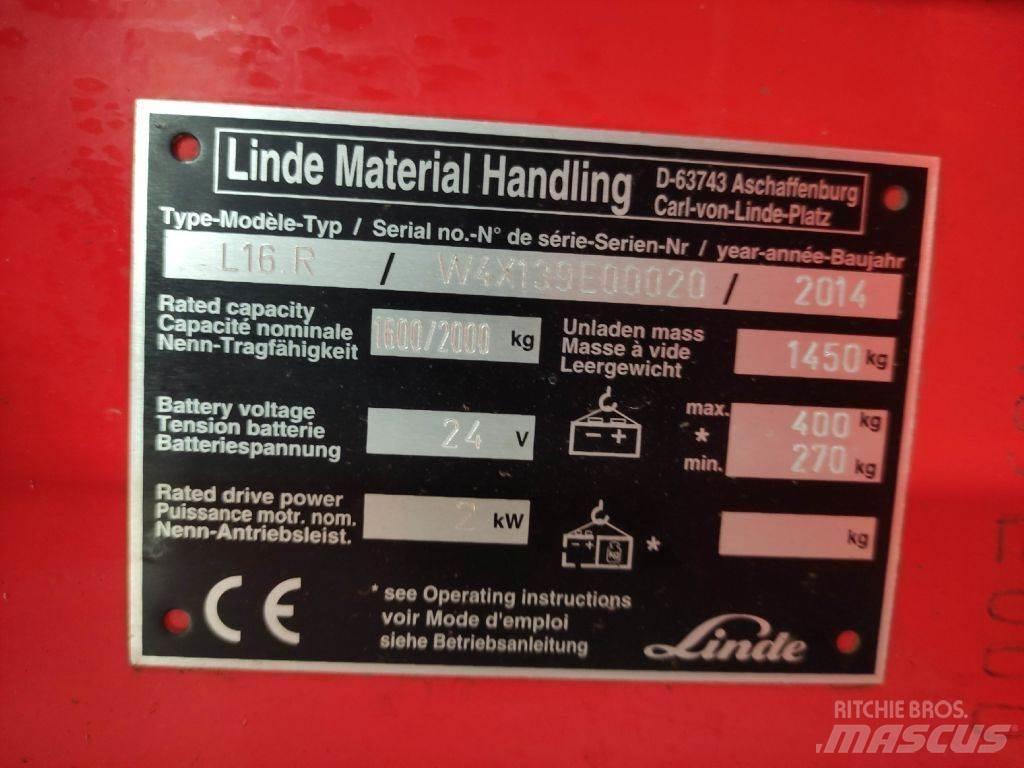 Linde L16R El gaffeltrucks