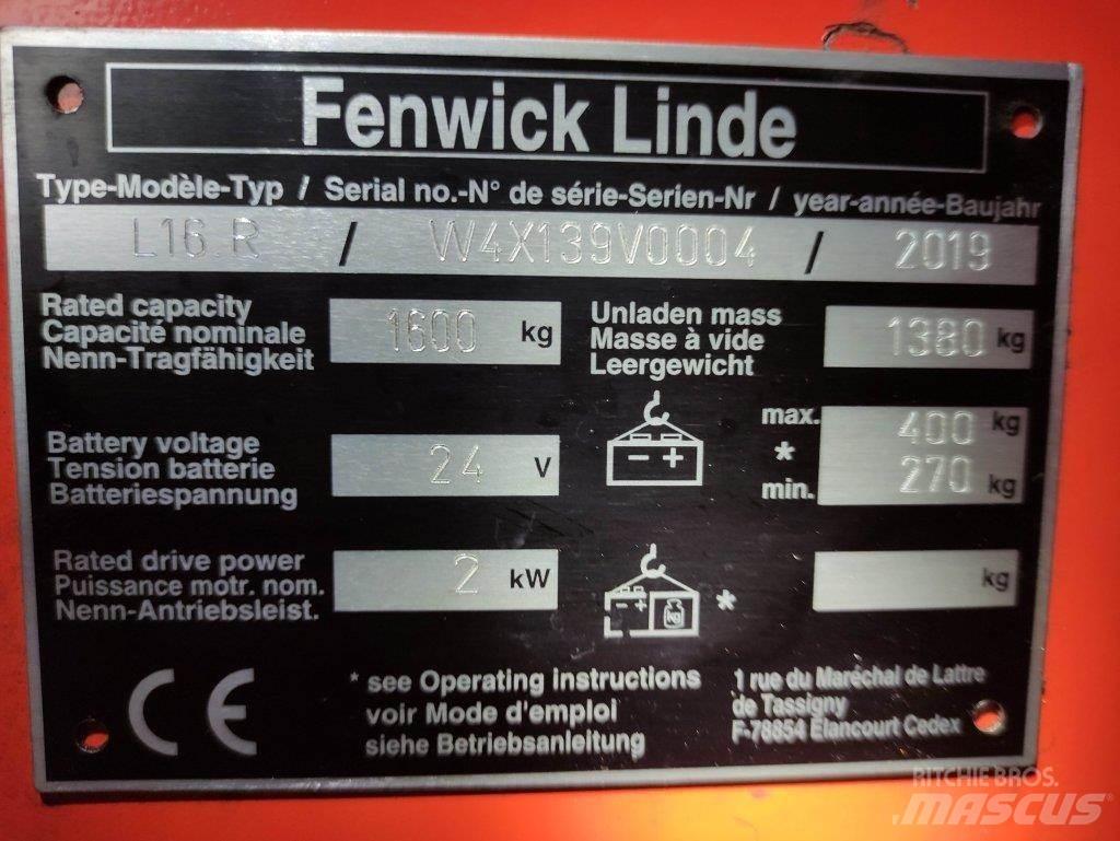 Linde L16R Gaffelstabler med gående fører