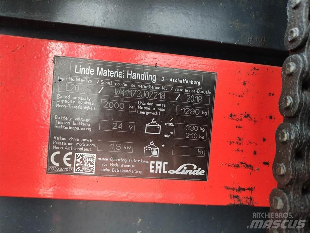 Linde L20i-1173 Gaffelstabler med gående fører