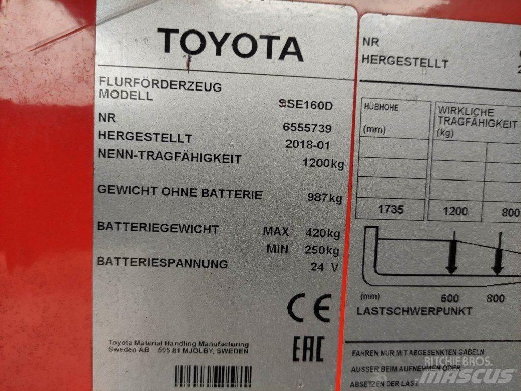 Toyota SSE160D Gaffelstabler med gående fører